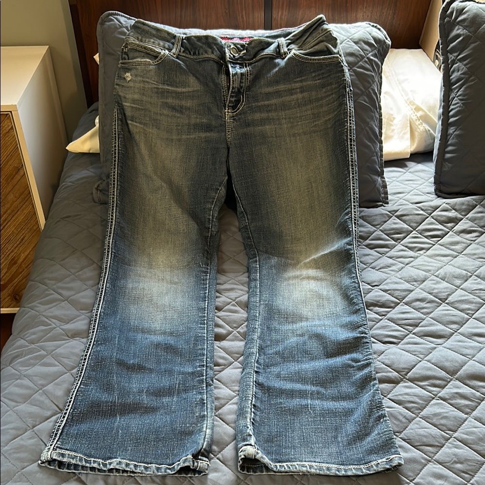 Wrangler Blue Flare Wide Leg Jeans